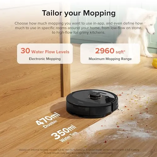 roborock Q8 Max+ Robot Vacuum and Mop, Self-Emptying, Hands-Free Cleaning for up to 7 Weeks, Reactive Tech Obstacle
