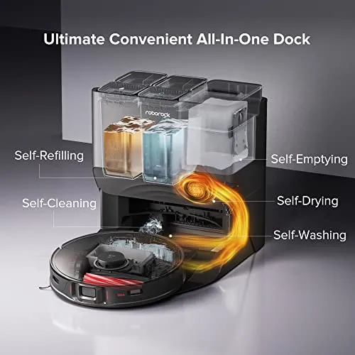 roborock S8 Pro Ultra Robot Vacuum and Mop, Auto Drying, Auto Mop Washing, Self Emptying, Self Refilling, Liftable Dual