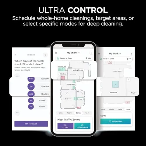 Shark AI Ultra Voice Control Robot Vacuum with Matrix Clean Navigation, Home Mapping, 60-Day Capacity, Self-Empty Base for