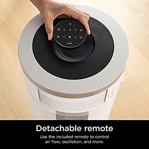 Shark HC502 3-in-1 Clean Sense Air Purifier MAX, Heater & Fan, HEPA Filter, 1000 Sq Ft, Oscillating, Large Rooms, Kitchens,