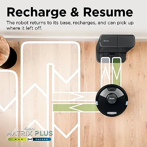 Shark Matrix Plus 2 in1 Robot Vacuum & Mop with Sonic Mopping, Matrix Clean, Home Mapping, HEPA Bagless Self Empty Base,