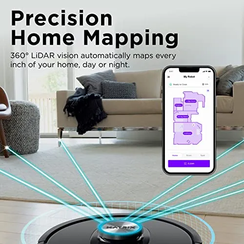 Shark RV2310AE Matrix Self-Emptying Robot Vacuum with Bagless, 45-Day Capacity, Self-Cleaning Brushroll for Pet Hair, No