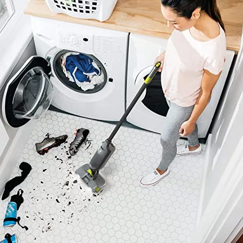 Shark VM252 VACMOP Pro Cordless Hard Floor Vacuum Mop with LED Headlights, 4 Disposable Pads & 12 oz. Cleaning Solution,