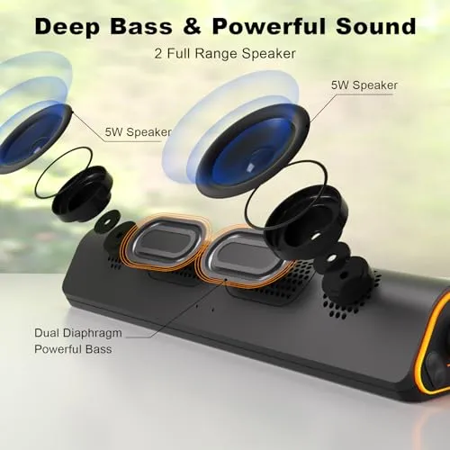 SOULION R50 Bluetooth Computer Speakers, 3.5mm PC Sound Bar for Desktop Monitor, Wired USB Powered & Colorful RGB Lights