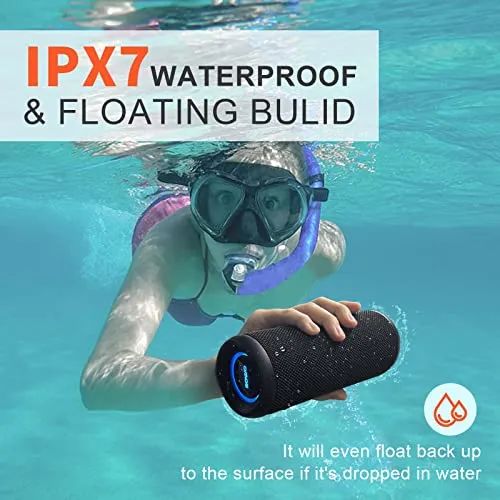 SOWO Portable Speaker, Wireless Bluetooth Speaker, IPX7 Waterproof, 25W Loud Stereo Sound, Bassboom Technology, TWS Pairing,