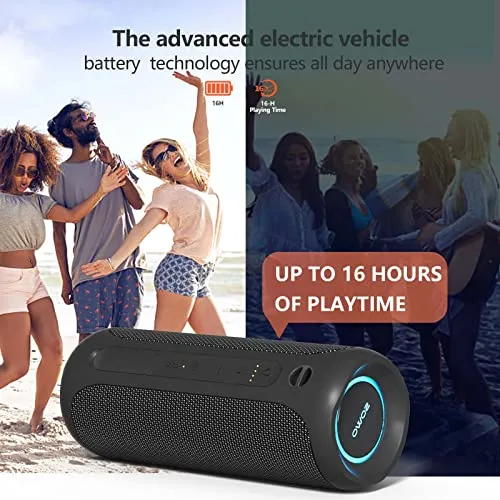 SOWO Portable Speaker, Wireless Bluetooth Speaker, IPX7 Waterproof, 25W Loud Stereo Sound, Bassboom Technology, TWS Pairing,