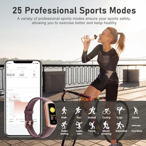 ST-CARE Fitness Tracker with Step Counter/Calories/Stopwatch, Activity Tracker, Health Tracker with Heart Rate Tracker,