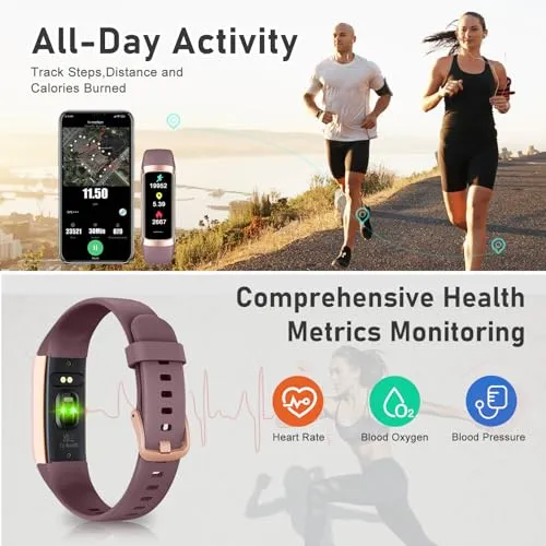 ST-CARE Fitness Tracker with Step Counter/Calories/Stopwatch, Activity Tracker, Health Tracker with Heart Rate Tracker,
