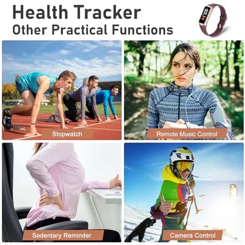 ST-CARE Fitness Tracker with Step Counter/Calories/Stopwatch, Activity Tracker, Health Tracker with Heart Rate Tracker,