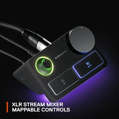 SteelSeries Alias Pro Kit — XLR Mic + Stream Mixer — 3x Bigger Capsule for Gaming, Streaming and Podcasting — USB/XLR