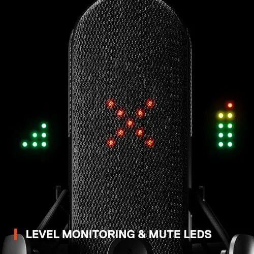 SteelSeries Alias USB Mic for PC — 3X Bigger Capsule for Gaming, Streaming and Podcasting — Sonar for Streamers Audio
