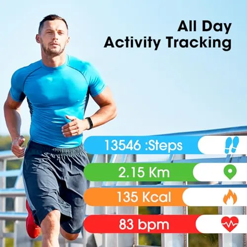 Stiive Fitness Tracker with Heart Rate Monitor, Blood Oxygen, Step Counter Activity Tracker with Pedometer, Sleep Tracking,
