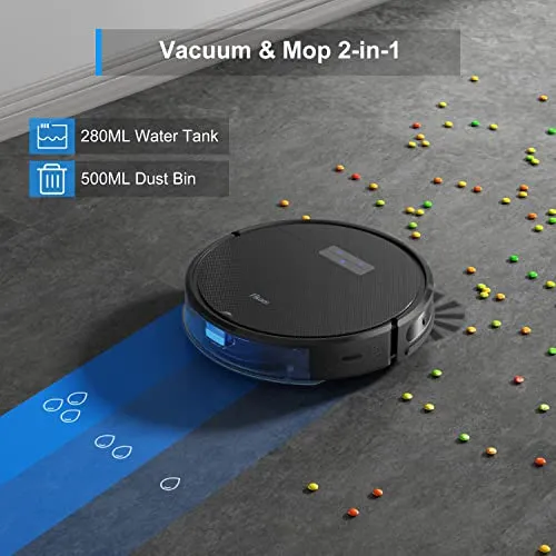 Tikom G8000 Pro Robot Vacuum and Mop Combo, 4500Pa Suction, 150Mins Max, Robotic Vacuum Cleaner with Self-Charging, Quiet,