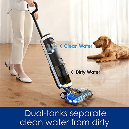 Tineco Floor ONE S3 Cordless Hardwood Floors Cleaner, Lightweight Wet Dry Vacuum Cleaners for Multi-Surface Cleaning with