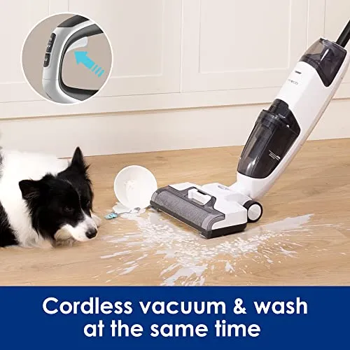 Tineco iFLOOR 2 Complete Cordless Wet Dry Vacuum Floor Cleaner and Mop, One-Step Cleaning for Hard Floors, Great for Sticky