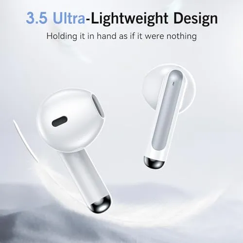Tiuieyin Wireless Earbuds Bluetooth Headphones 5.3 with Dual LED Power Display Charging Case HiFi Stereo Bass IPX7