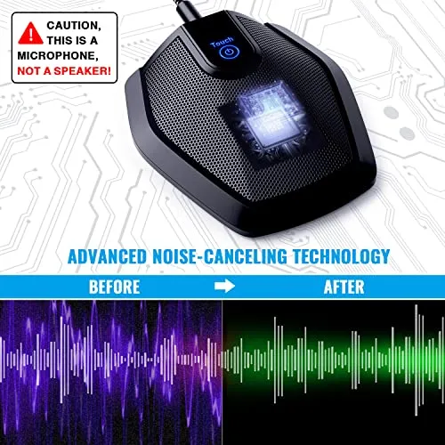 TONOR Conference USB Microphone for Computer PC, Omnidirectional Condenser Laptop Mic for Video, Recording, Skype, Online