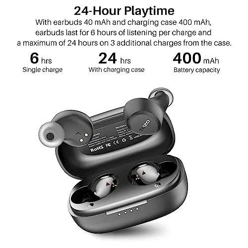 TOZO A1 Mini Wireless Earbuds Bluetooth 5.3 in Ear Light-Weight Headphones Built-in Microphone, IPX5 Waterproof, Immersive