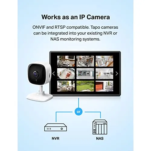 TP-Link Tapo 2K Indoor Security Dog Camera for Baby Monitor w/ Motion Detection, 2-Way Audio Siren, Night Vision, Cloud & SD
