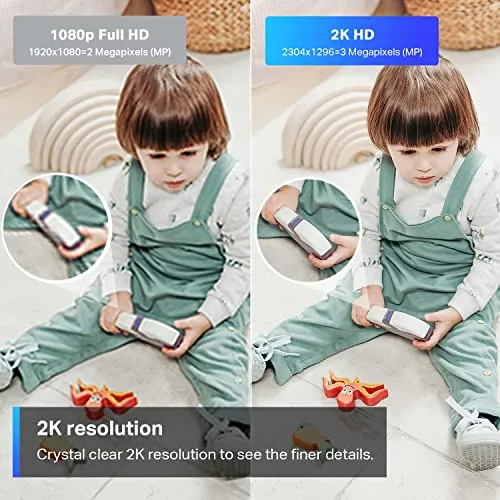 TP-Link Tapo 2K Pan/Tilt Security Camera for Baby Monitor, Dog Camera w/ Motion Detection and Tracking, 2-Way Audio, Night