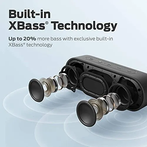 Tribit Bluetooth Speaker, XSound Go Speaker with 16W Loud Sound & Deeper Bass, 24H Playtime, IPX7 Waterproof, Bluetooth 5.0