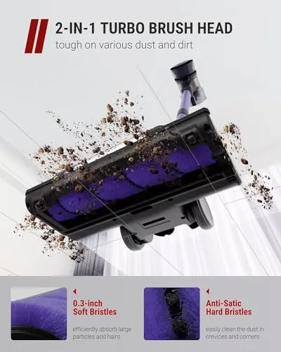 VacLife Cordless Vacuum Cleaner for Home, Rechargeable Stick Vacuum with Strong Suction for Pet Hair, Carpet and Hard Floor,