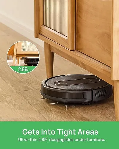 Vactidy Robot Vacuum with 2000Pa Suction Power, 2.4GHz WiFi/App/Alexa/Siri Control, Self-Charging Robotic Vacuum Cleaner for