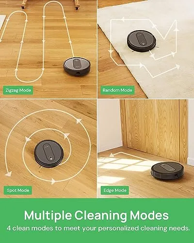Vactidy Robot Vacuum with 2000Pa Suction Power, 2.4GHz WiFi/App/Alexa/Siri Control, Self-Charging Robotic Vacuum Cleaner for