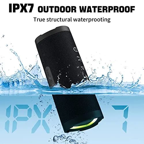 Vanzon Bluetooth Speakers V40 Portable Wireless Speaker V5.0 with 24W Loud Stereo Sound, TWS, 24H Playtime & IPX7