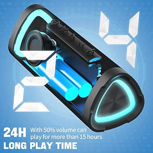 Vanzon Bluetooth Speakers V40 Portable Wireless Speaker V5.0 with 24W Loud Stereo Sound, TWS, 24H Playtime & IPX7