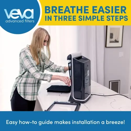 VEVA Air Purifier Large Room - ProHEPA 9000 Premium Air Purifiers for Allergies, Smoke, Dust, Pet Dander & Odor with H13