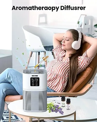 VEWIOR Air Purifiers for Home, HEPA Air Purifiers for Large Room up to 600 sq.ft, H13 True HEPA Air Filter with Fragrance