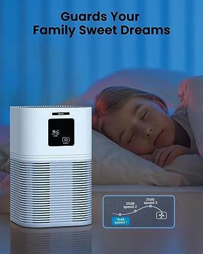 VEWIOR Air Purifiers for Home, HEPA Air Purifiers for Large Room up to 600 sq.ft, H13 True HEPA Air Filter with Fragrance