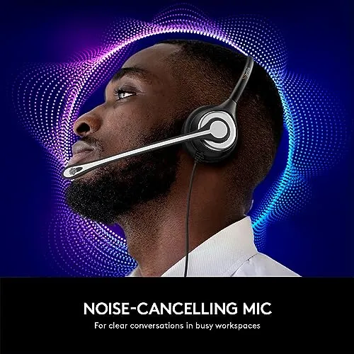 Wantek USB Computer Headset with Microphone for Laptop PC,3.5mm Wired Stereo Call Center Headset with Microphone Noise