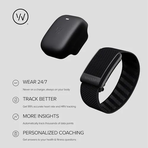 WHOOP 4.0 with 12 Month Subscription – Wearable Health, Fitness & Activity Tracker – Continuous Monitoring, Performance