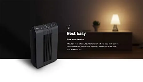 Winix 5500-2 Air Purifier with True HEPA, PlasmaWave and Odor Reducing Washable AOC Carbon Filter Medium , Charcoal Gray air