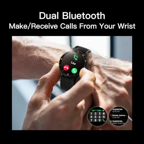 WMK Smart Watches for Men Activity Trackers and Smartwatches Alexa Built-in Smartwatch Make/Answer Call Smart Watch for Men