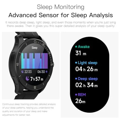 WMK Smart Watches for Men Activity Trackers and Smartwatches Alexa Built-in Smartwatch Make/Answer Call Smart Watch for Men