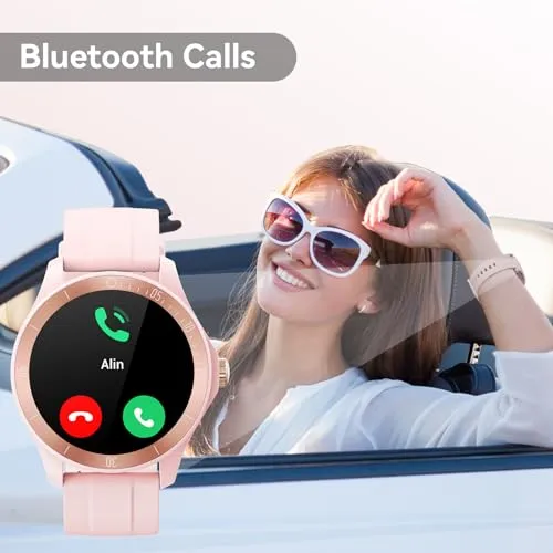 WMK Smart Watches for Women Heart Rate SpO2 Monitor Smartwatch with Bluetooth Call Android Smartwatch Activity Trackers and