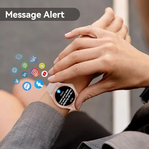 WMK Smart Watches for Women Heart Rate SpO2 Monitor Smartwatch with Bluetooth Call Android Smartwatch Activity Trackers and