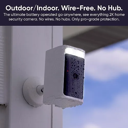 WYZE Battery Cam Pro, Wireless, No Hub, 2K HDR IP65 Outdoor/Indoor Smart Security Camera, Color Night Vision, Integrated