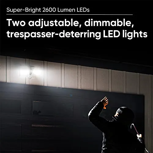 Wyze Cam Floodlight with 2600 Lumen LEDs, Wired 1080p HD IP65 Outdoor Smart Security Camera, Color Night Vision, 270-Degree