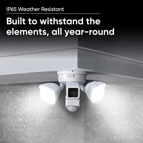 Wyze Cam Floodlight with 2600 Lumen LEDs, Wired 1080p HD IP65 Outdoor Smart Security Camera, Color Night Vision, 270-Degree
