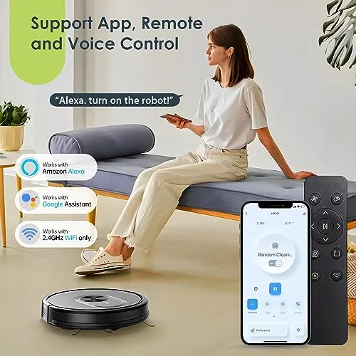 XIEBro Robot Vacuum and Mop Combo, 3 in 1 Mopping Robotic Vacuum with Schedule, App/Bluetooth/Alexa, 1600Pa Max Suction,