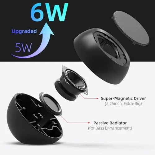 XKX [Upgraded] USB Computer Speakers for Desktop/ PC/ Laptop | Small Plug-n-Play External Speakers with Crystal-Clear Sound,