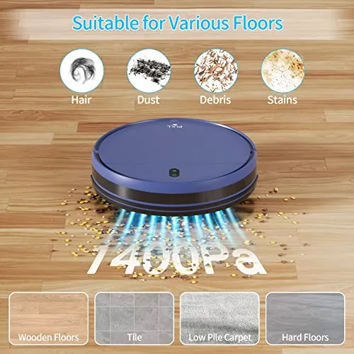 ZCWA Robot Vacuum, Robot Vacuum & Mop Combo with Schedule, Self-Charging Robot Vacuum Cleaner Compatible with