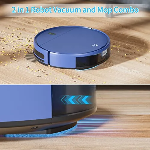 ZCWA Robot Vacuum, Robot Vacuum & Mop Combo with Schedule, Self-Charging Robot Vacuum Cleaner Compatible with