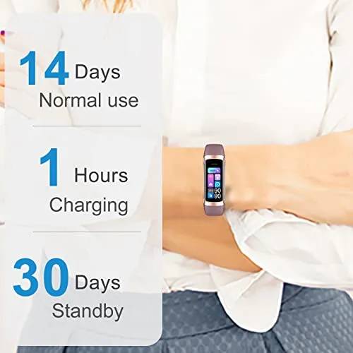 Zeacool Fitness Tracker,Calorie Smart Watch,Heart Rate Monitor with 1.10'' AMOLED Touch Color Screen,5 ATM Waterproof