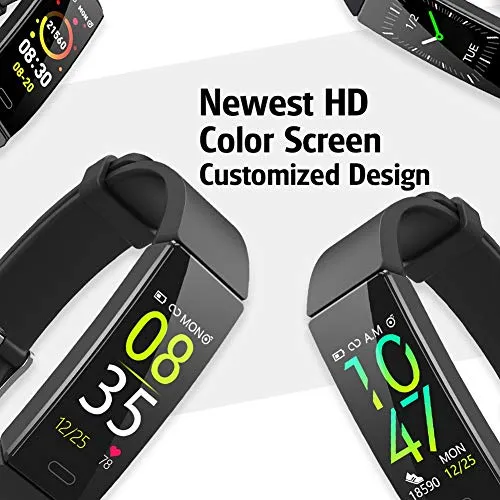 ZURURU Fitness Tracker with Blood Pressure Heart Rate Sleep Health Monitor for Men and Women, Upgraded Waterproof Activity