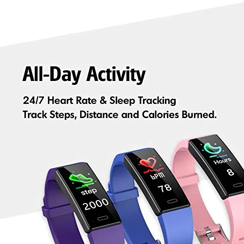 ZURURU Fitness Tracker with Blood Pressure Heart Rate Sleep Health Monitor for Men and Women, Upgraded Waterproof Activity